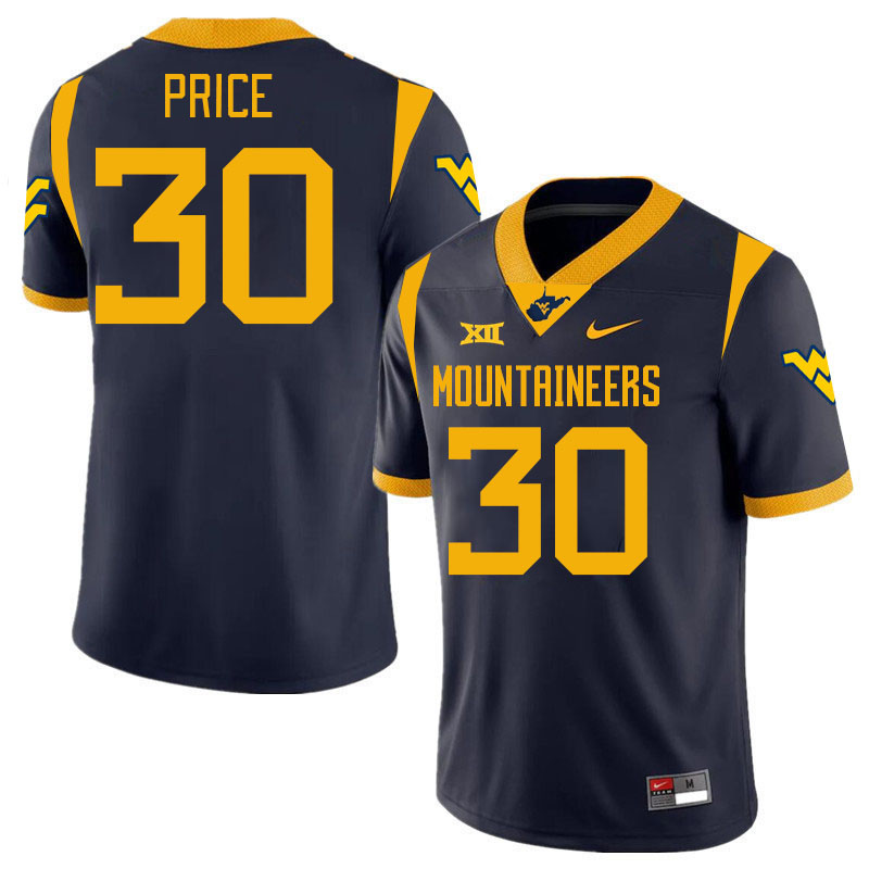 Men #30 Judah Price West Virginia Mountaineers College 2024 New Uniforms Football Jerseys Stitched S